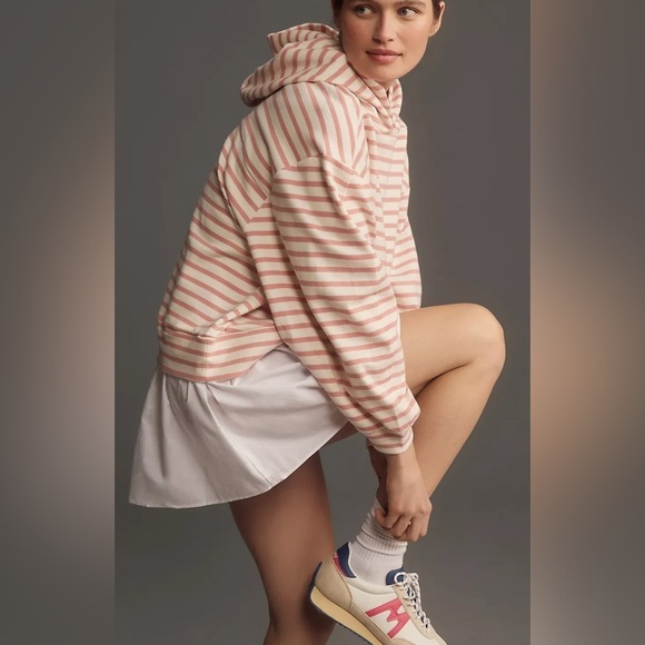 Anthropologie Pilcro Hoodie Shirt Layered Mini Dress - Picture 4 of 17
